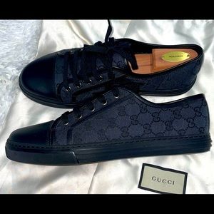 Like New Size 11 Gucci Black On Black Chuck Sneaker Shoe